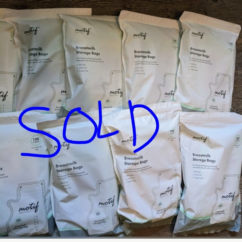 Motif Medical Breast Milk Storage Bags 8oz 900 Bags NEW (Lot Of 9)